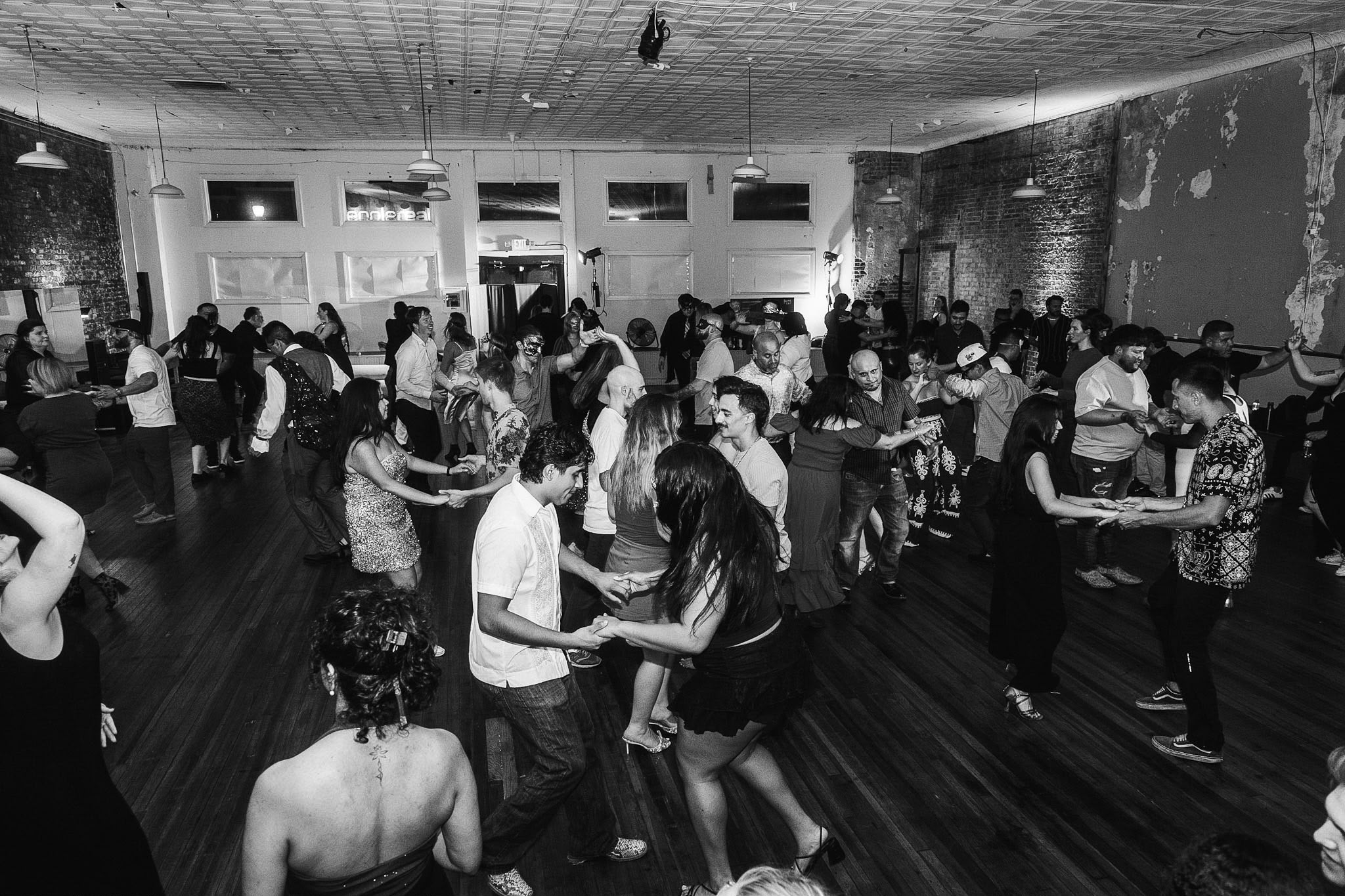 Group enjoying a salsa and bachata dance experience